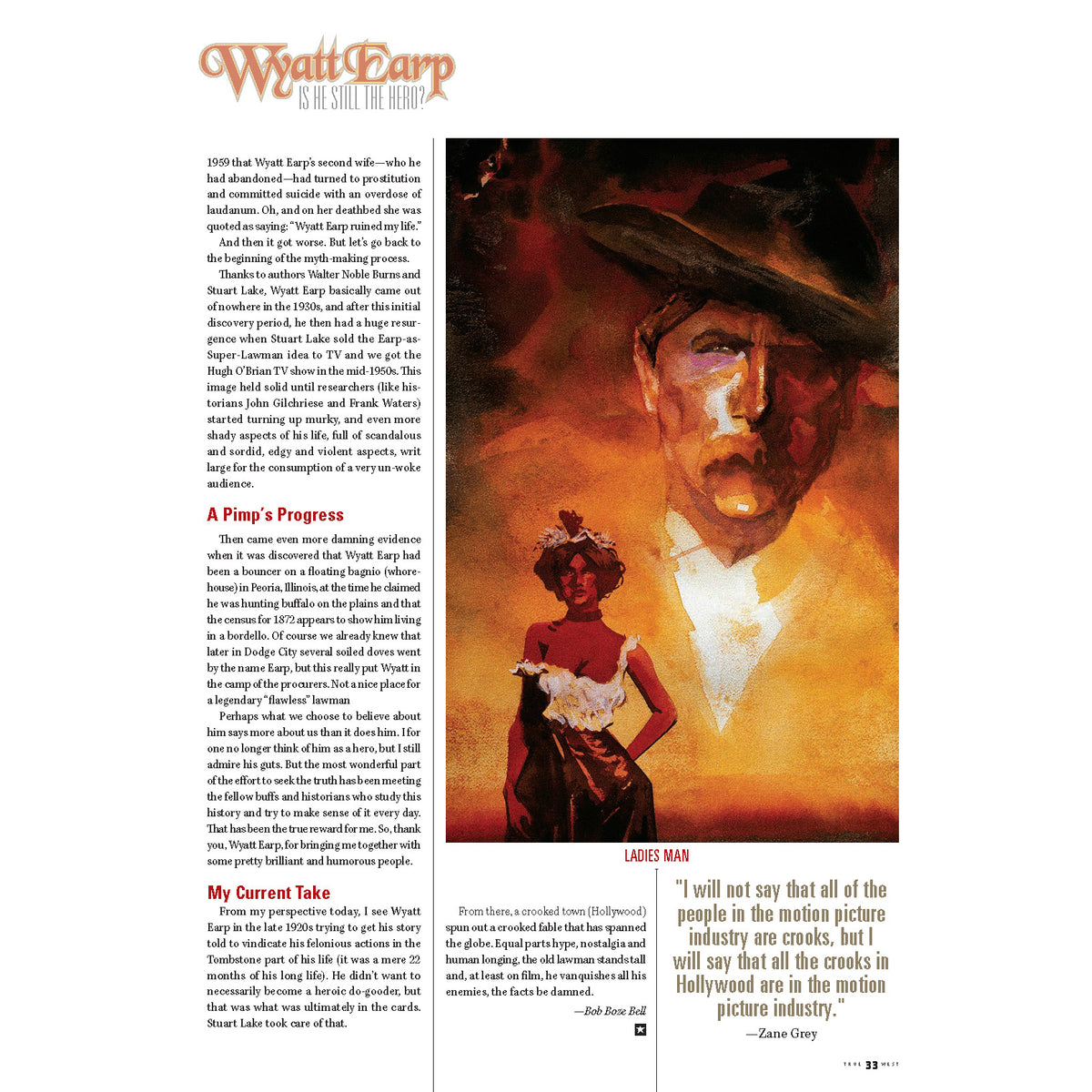 True West October 2021 - Wyatt Earp Is He Still The Hero?